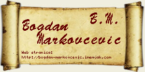 Bogdan Markovčević vizit kartica